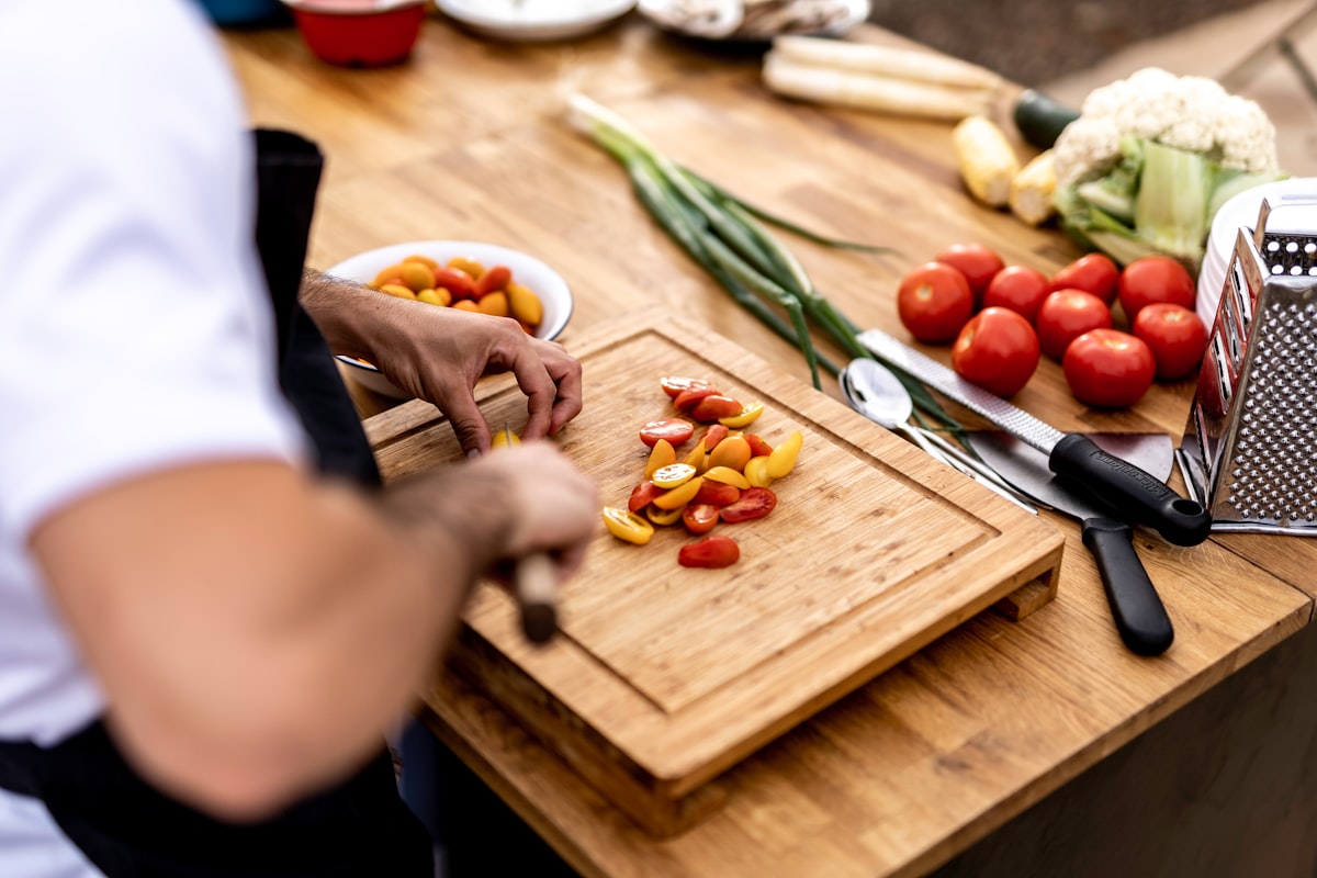 Colorful vegetable stir-fry with balanced protein and rice